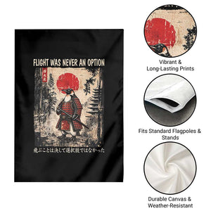Flight was Never an Option Samurai Penguin Japanese Garden Flag Vintage Graphic Ukiyo-e Art Funny TS14 Print Your Wear