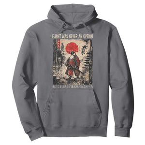 Flight was Never an Option Samurai Penguin Japanese Hoodie Vintage Graphic Ukiyo-e Art Funny TS14 Charcoal Print Your Wear