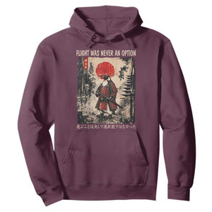 Flight was Never an Option Samurai Penguin Japanese Hoodie Vintage Graphic Ukiyo-e Art Funny TS14 Maroon Print Your Wear