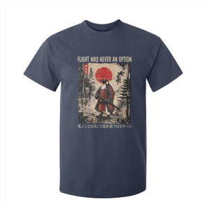 Flight was Never an Option Samurai Penguin Japanese T Shirt For Kid Vintage Graphic Ukiyo-e Art Funny TS14 Navy Print Your Wear