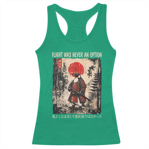 Flight was Never an Option Samurai Penguin Japanese Racerback Tank Top Vintage Graphic Ukiyo-e Art Funny TS14 Irish Green Print Your Wear