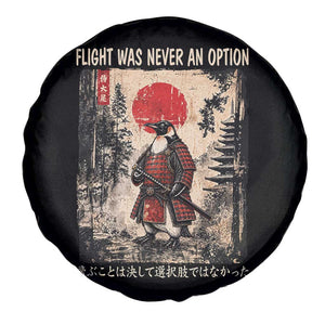 Flight was Never an Option Samurai Penguin Japanese Spare Tire Cover Vintage Graphic Ukiyo-e Art Funny TS14 Print Your Wear