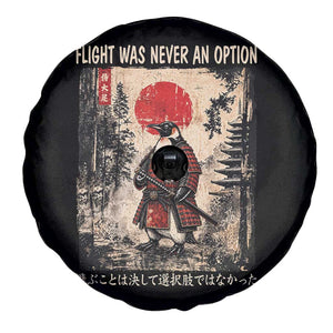 Flight was Never an Option Samurai Penguin Japanese Spare Tire Cover Vintage Graphic Ukiyo-e Art Funny TS14 Print Your Wear