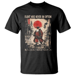 Flight was Never an Option Samurai Penguin Japanese T Shirt Vintage Graphic Ukiyo-e Art Funny TS14 Black Print Your Wear