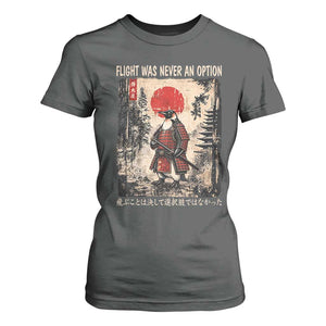 Flight was Never an Option Samurai Penguin Japanese T Shirt For Women Vintage Graphic Ukiyo-e Art Funny TS14 Dark Heather Print Your Wear