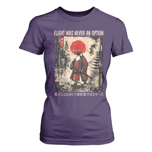 Flight was Never an Option Samurai Penguin Japanese T Shirt For Women Vintage Graphic Ukiyo-e Art Funny TS14 Purple Print Your Wear