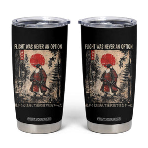 Flight was Never an Option Samurai Penguin Japanese Tumbler Cup Vintage Graphic Ukiyo-e Art Funny TS14 Black Print Your Wear