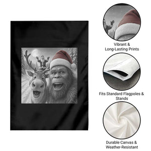 Funny Bigfoot Selfie Christmas Garden Flag Santa Reindeer Sasquatch Xmas TS14 Print Your Wear
