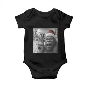 Funny Bigfoot Selfie Christmas Baby Onesie Santa Reindeer Sasquatch Xmas TS14 Black Print Your Wear