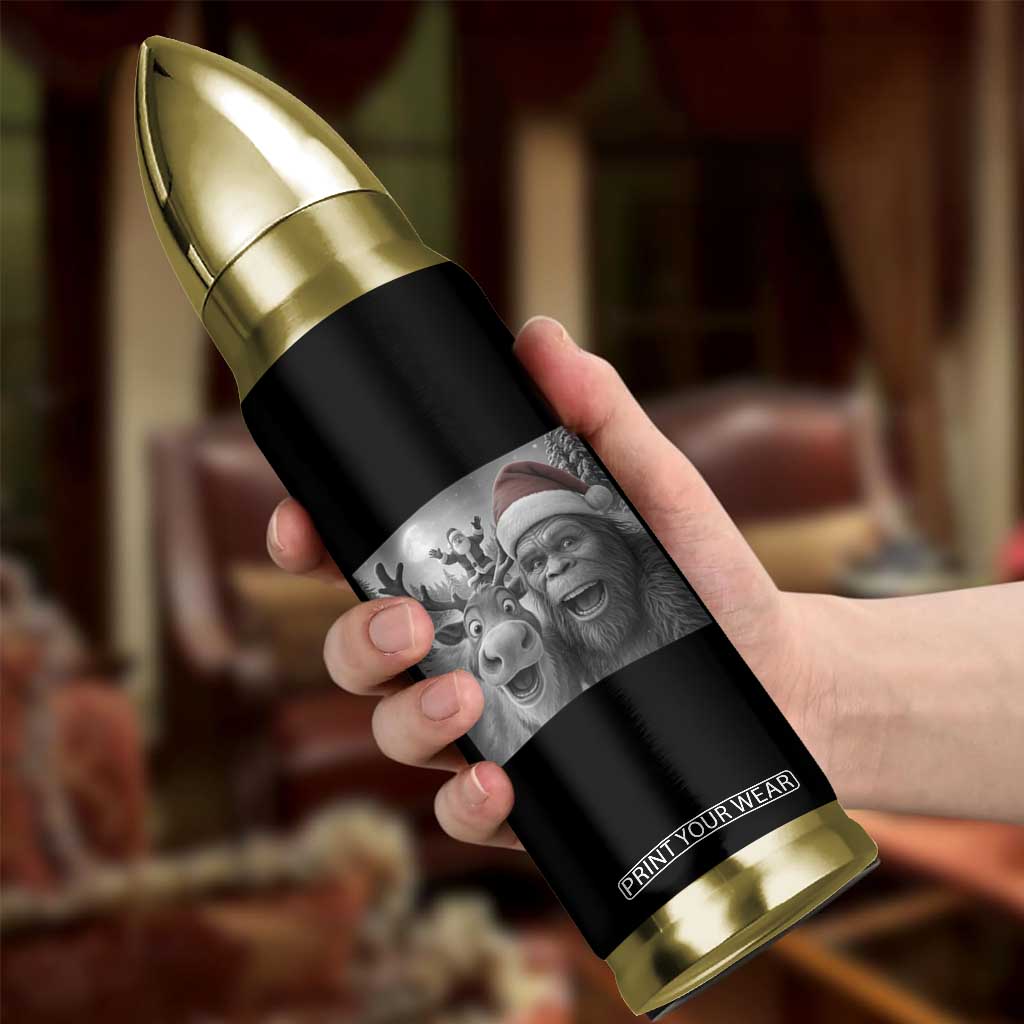 Funny Bigfoot Selfie Christmas Bullet Tumbler Santa Reindeer Sasquatch Xmas TS14 Print Your Wear