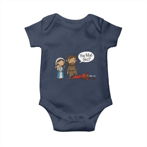 Funny Christian Baby Onesie You Mad Bro Matthew 2:16 TS14 Navy Print Your Wear