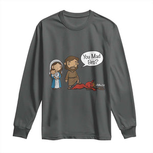 Funny Christian Long Sleeve Shirt You Mad Bro Matthew 2:16 TS14 Dark Heather Print Your Wear