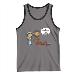 Funny Christian Tank Top You Mad Bro Matthew 2:16 TS14 Deep Heather Black Print Your Wear