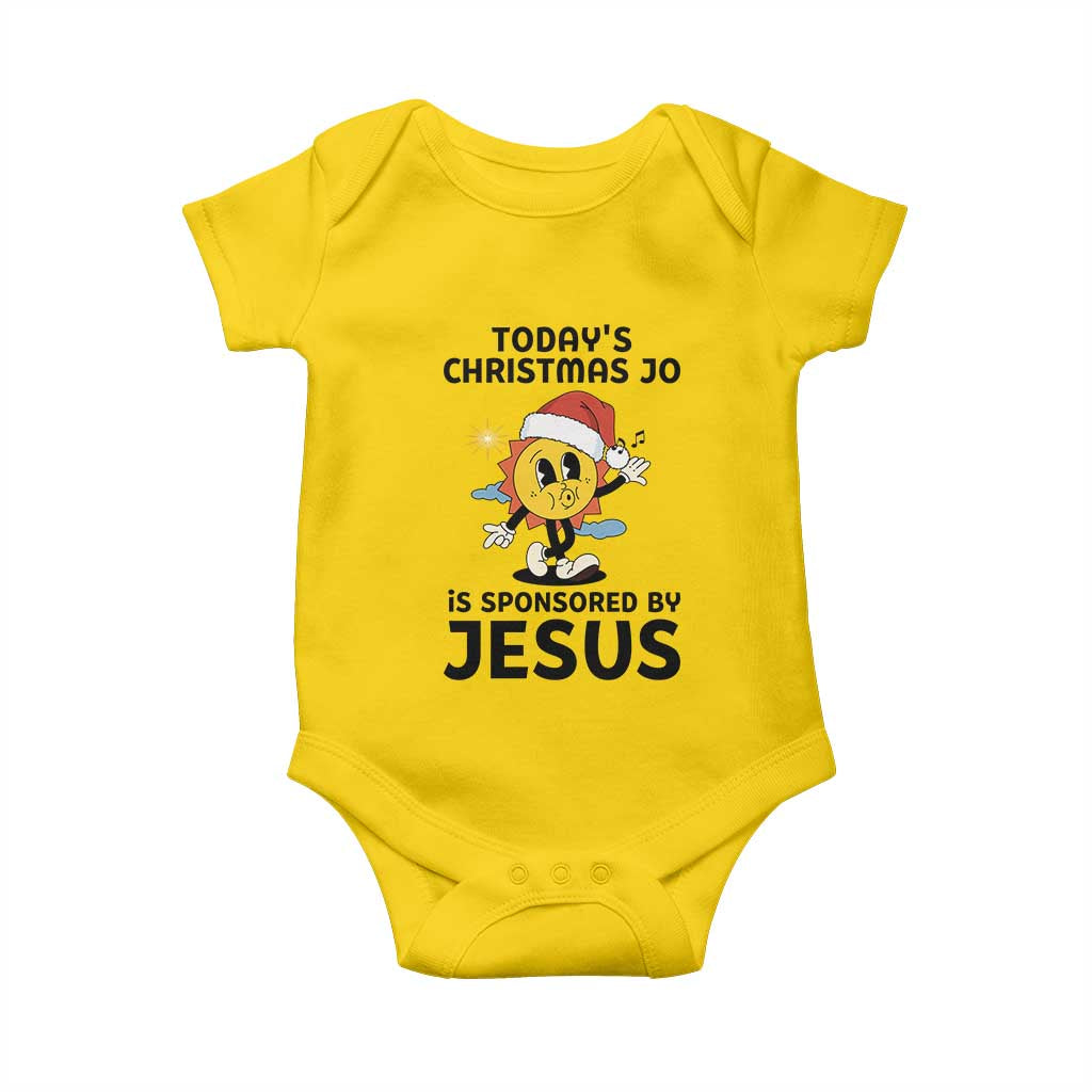Funny Jesus Christian Christmas Baby Onesie Today Is Good Mood Is Sponsored By Jesus TS14 Daisy Print Your Wear