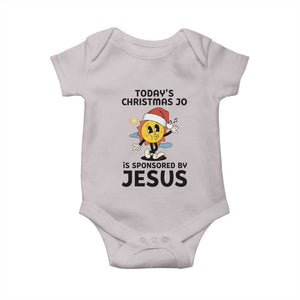 Funny Jesus Christian Christmas Baby Onesie Today Is Good Mood Is Sponsored By Jesus TS14 Ice Gray Print Your Wear