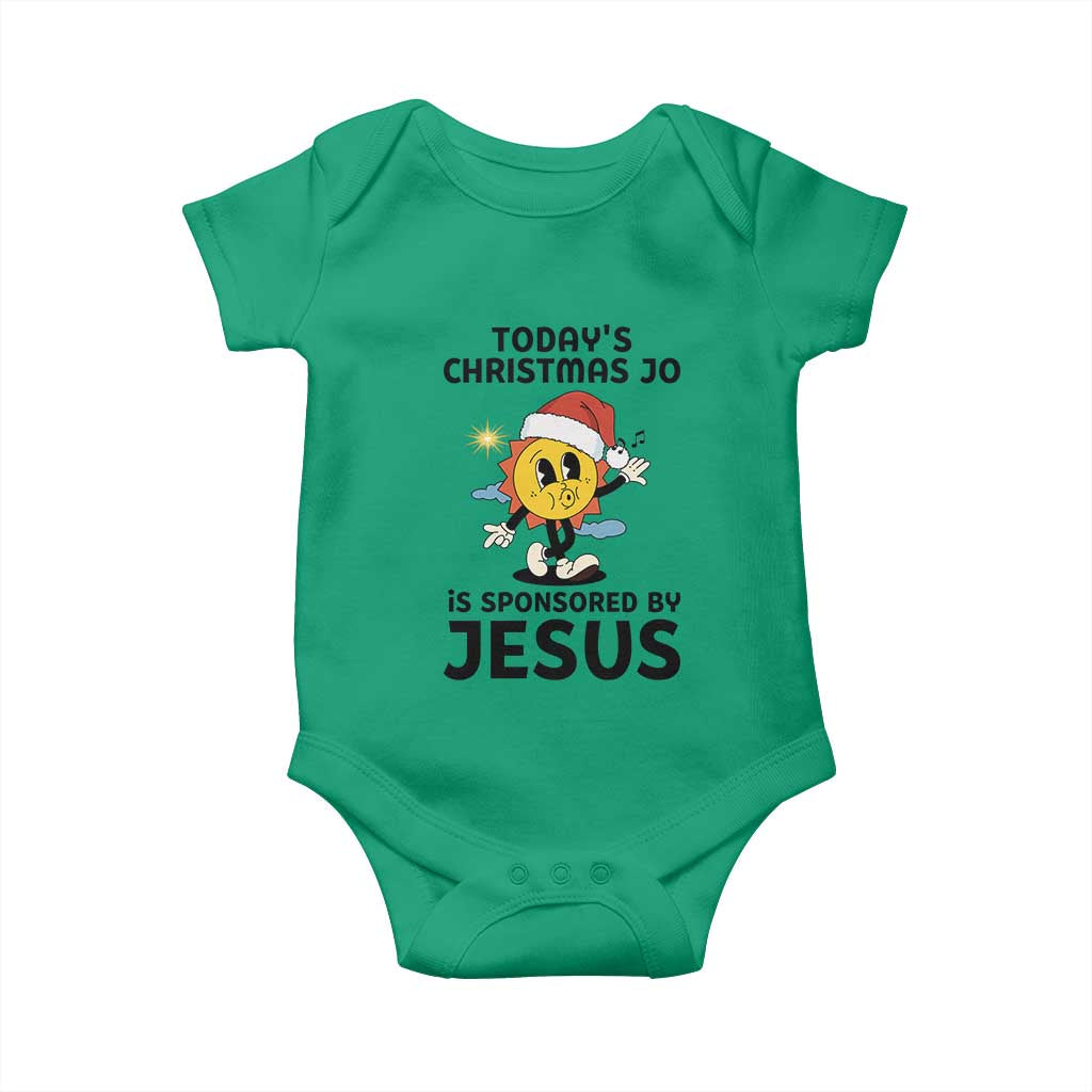 Funny Jesus Christian Christmas Baby Onesie Today Is Good Mood Is Sponsored By Jesus TS14 Irish Green Print Your Wear