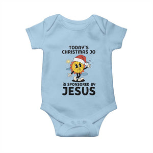 Funny Jesus Christian Christmas Baby Onesie Today Is Good Mood Is Sponsored By Jesus TS14 Light Blue Print Your Wear