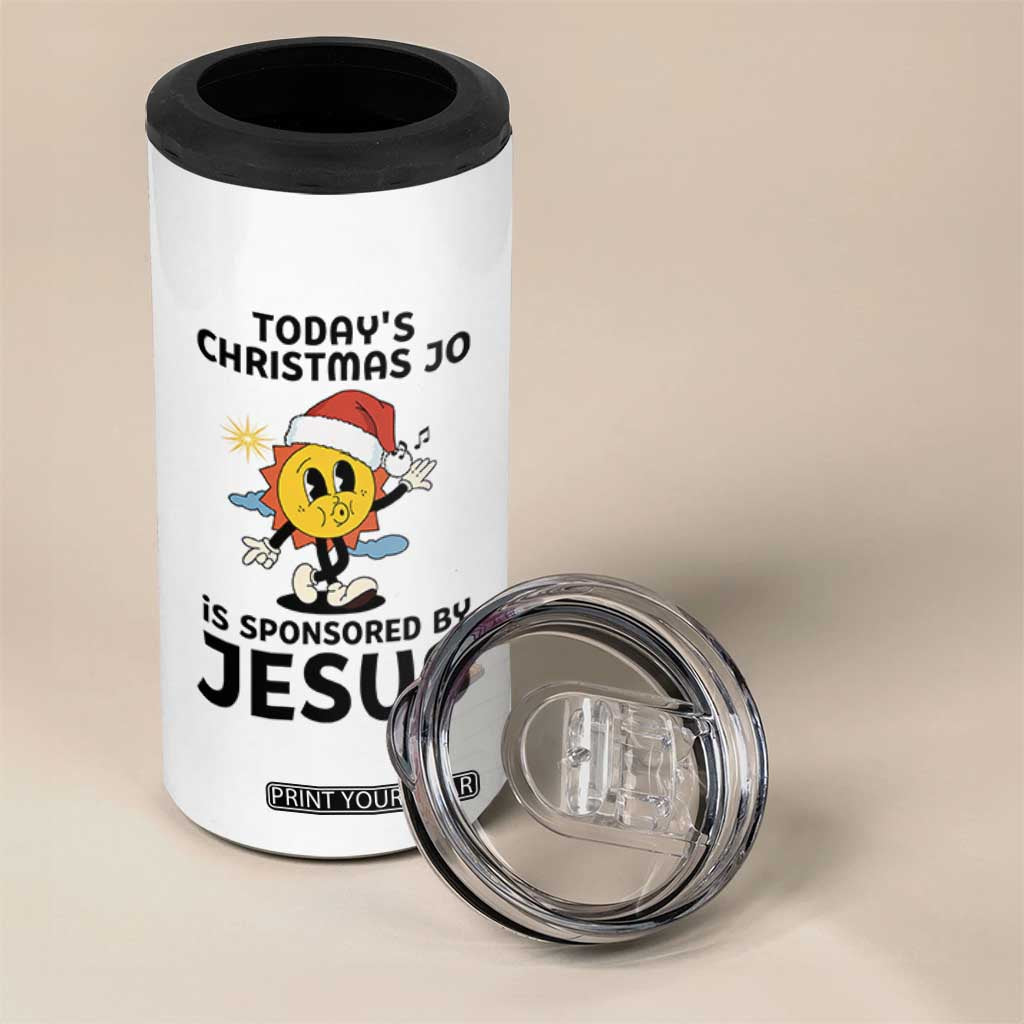 Funny Jesus Christian Christmas 4 in 1 Can Cooler Tumbler Today Is Good Mood Is Sponsored By Jesus TS14 Print Your Wear