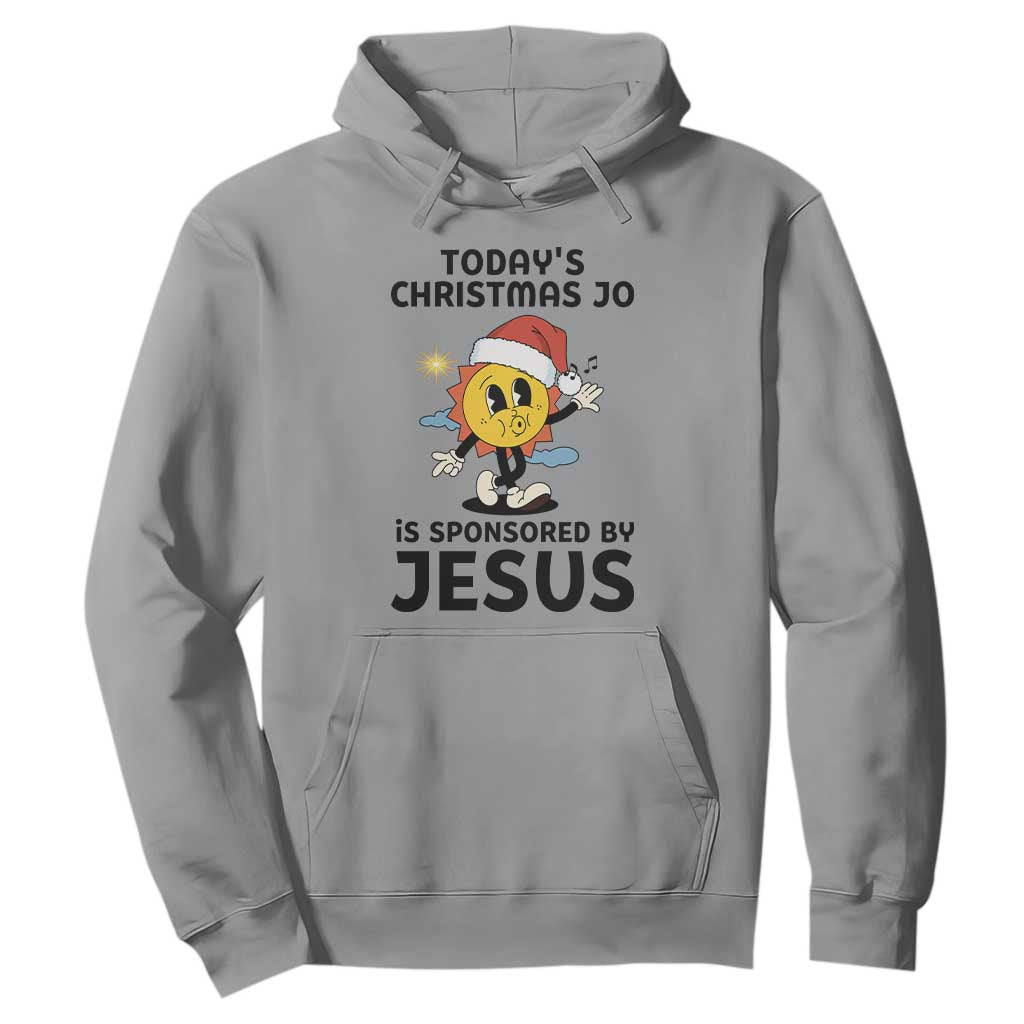 Funny Jesus Christian Christmas Hoodie Today Is Good Mood Is Sponsored By Jesus TS14 Sport Gray Print Your Wear