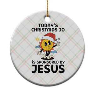 Funny Jesus Christian Xmas Ceramic Ornament Today Is Good Mood Is Sponsored By Jesus TS14 1pc Christmas Plaid Print Your Wear