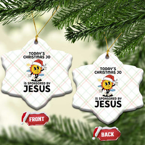 Funny Jesus Christian Xmas Ceramic Ornament Today Is Good Mood Is Sponsored By Jesus TS14 Print Your Wear