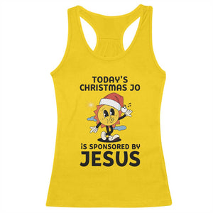 Funny Jesus Christian Christmas Racerback Tank Top Today Is Good Mood Is Sponsored By Jesus TS14 Daisy Print Your Wear