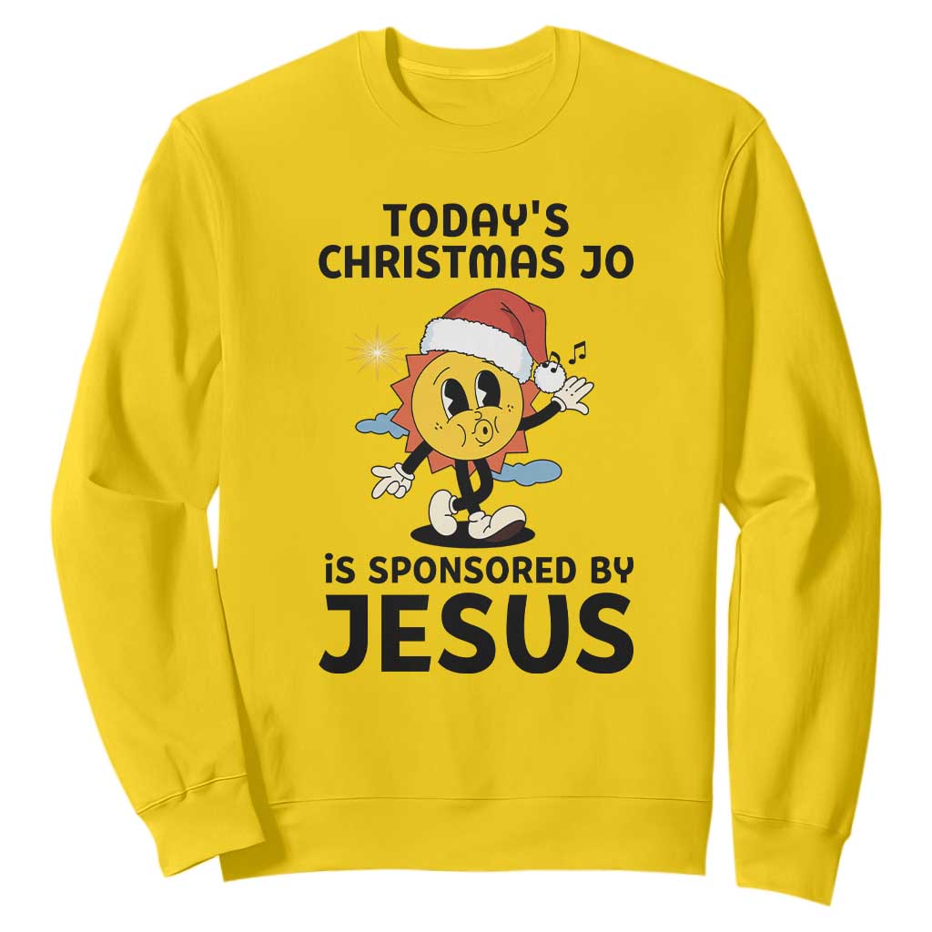 Funny Jesus Christian Christmas Sweatshirt Today Is Good Mood Is Sponsored By Jesus TS14 Daisy Print Your Wear
