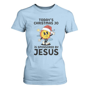 Funny Jesus Christian Christmas T Shirt For Women Today Is Good Mood Is Sponsored By Jesus TS14 Light Blue Print Your Wear