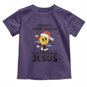 Funny Jesus Christian Christmas Toddler T Shirt Today Is Good Mood Is Sponsored By Jesus TS14 Purple Print Your Wear