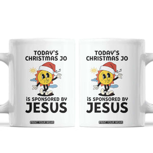Funny Jesus Christian Christmas Coffee Mug Today Is Good Mood Is Sponsored By Jesus TS14 White Print Your Wear