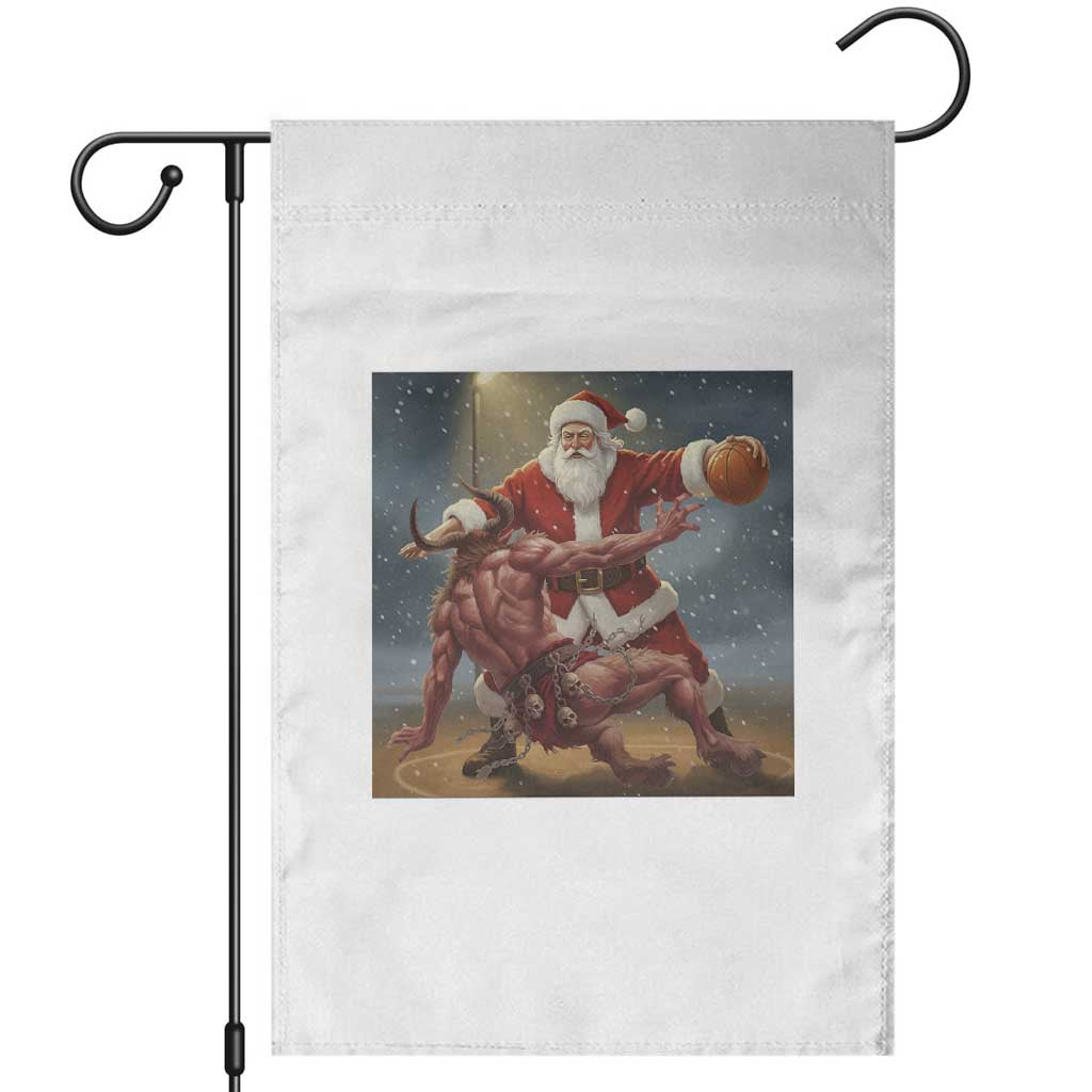 Funny Santa Basketball Garden Flag Satan Christmas Meme TS14 Black Print Your Wear