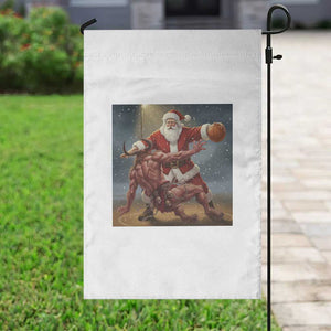 Funny Santa Basketball Garden Flag Satan Christmas Meme TS14 Print Your Wear