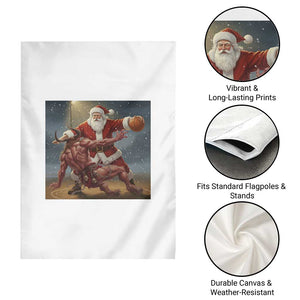 Funny Santa Basketball Garden Flag Satan Christmas Meme TS14 Print Your Wear