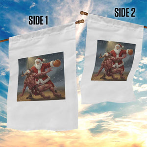 Funny Santa Basketball Garden Flag Satan Christmas Meme TS14 Print Your Wear