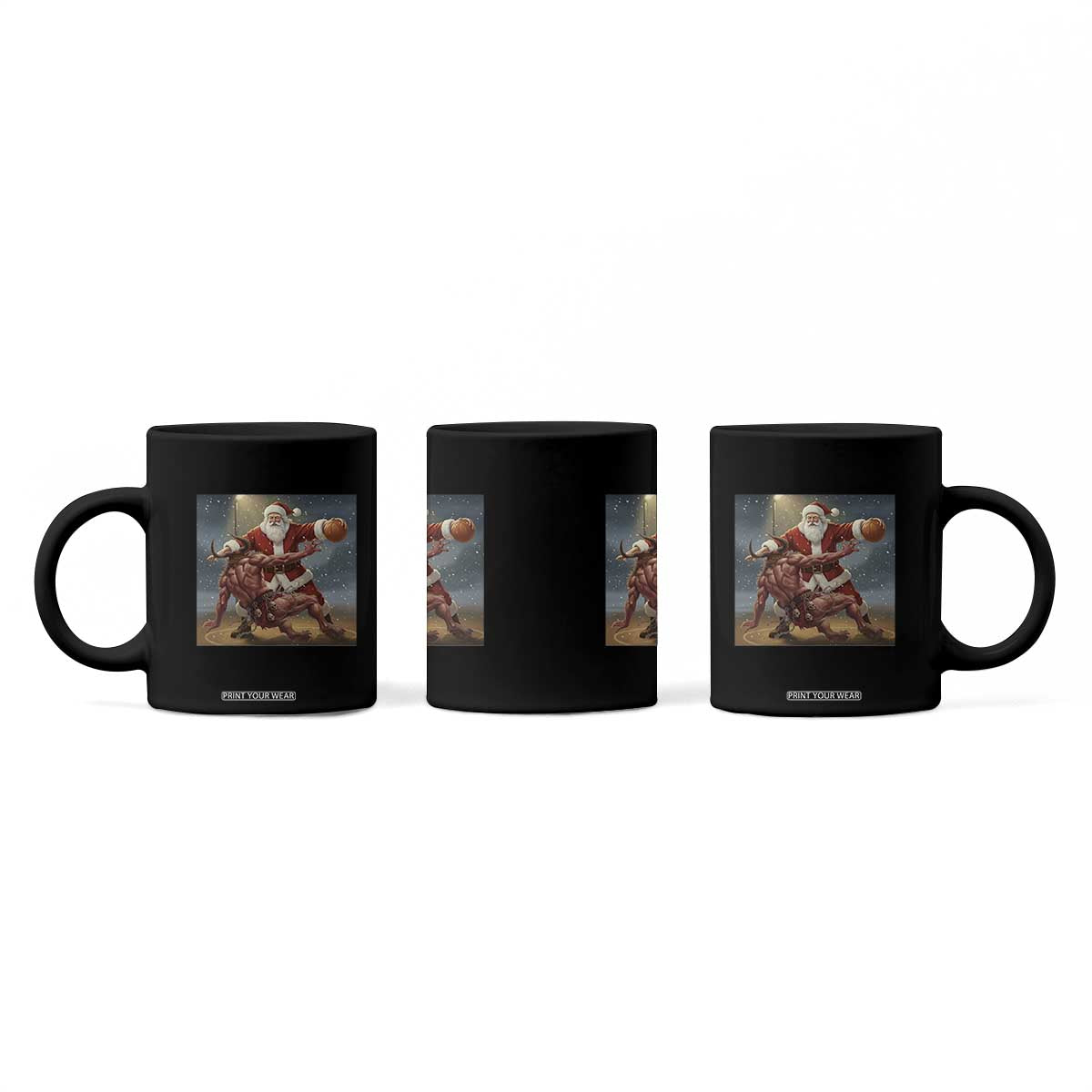 Funny Santa Basketball Coffee Mug Satan Christmas Meme TS14 Print Your Wear