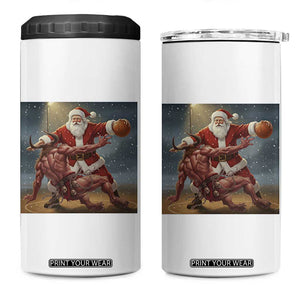 Funny Santa Basketball 4 in 1 Can Cooler Tumbler Satan Christmas Meme TS14 One Size: 16 oz Black Print Your Wear