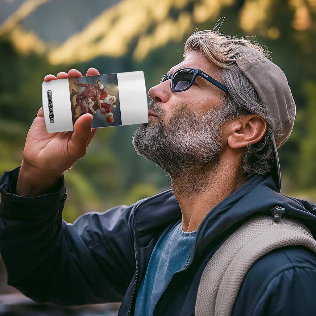 Funny Santa Basketball 4 in 1 Can Cooler Tumbler Satan Christmas Meme TS14 Print Your Wear