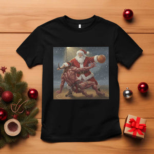 Funny Santa Basketball T Shirt Satan Christmas Meme TS14 Black Print Your Wear