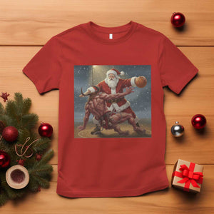 Funny Santa Basketball T Shirt Satan Christmas Meme TS14 Red Print Your Wear