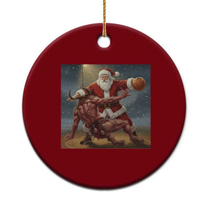 Funny Santa Basketball Ceramic Ornament Satan Xmas Meme TS14 1pc Red Print Your Wear