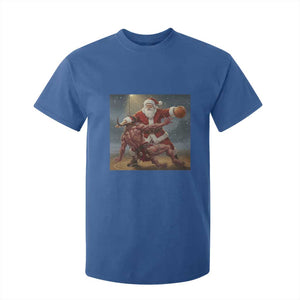 Funny Santa Basketball T Shirt For Kid Satan Christmas Meme TS14 Royal Blue Print Your Wear