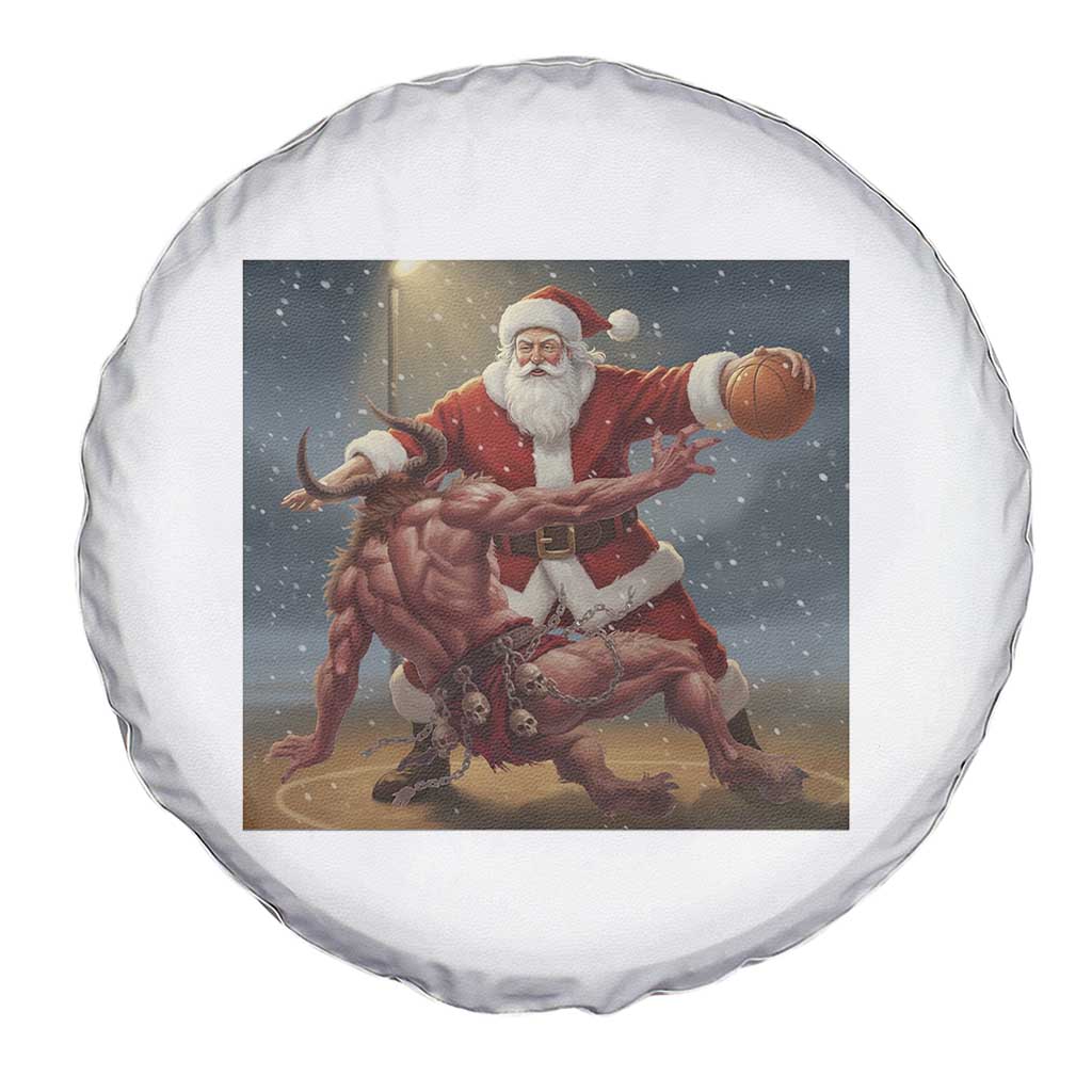 Funny Santa Basketball Spare Tire Cover Satan Christmas Meme TS14 Print Your Wear