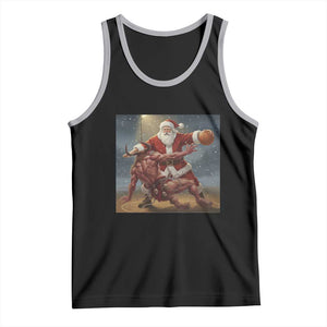 Funny Santa Basketball Tank Top Satan Christmas Meme TS14 Black Athletic Heather Print Your Wear