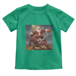Funny Santa Basketball Toddler T Shirt Satan Christmas Meme TS14 Irish Green Print Your Wear