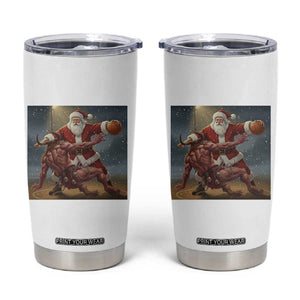 Funny Santa Basketball Tumbler Cup Satan Christmas Meme TS14 Black Print Your Wear