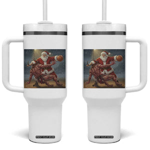 Funny Santa Basketball Tumbler With Handle Satan Christmas Meme TS14 One Size: 40 oz Black Print Your Wear