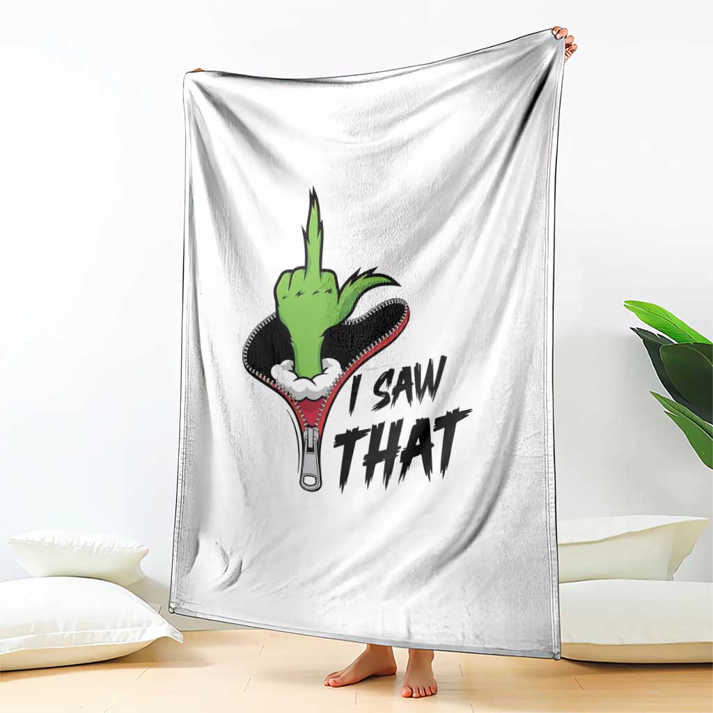 I Saw That Throw Blanket Funny Elf Hand Christmas TS14 Print Your Wear