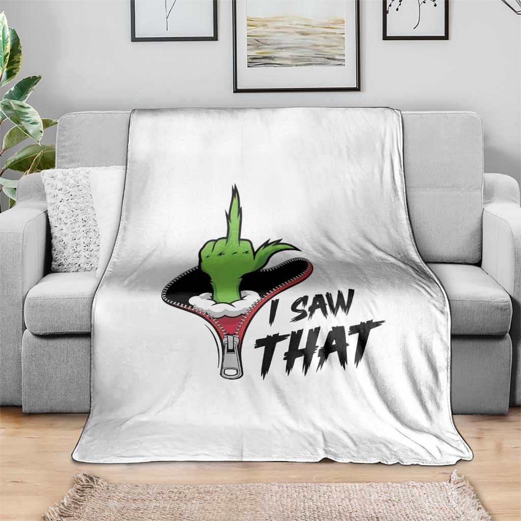 I Saw That Throw Blanket Funny Elf Hand Christmas TS14 Print Your Wear