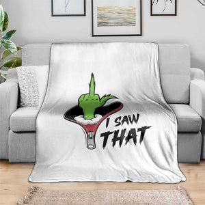 I Saw That Throw Blanket Funny Elf Hand Christmas TS14 Print Your Wear