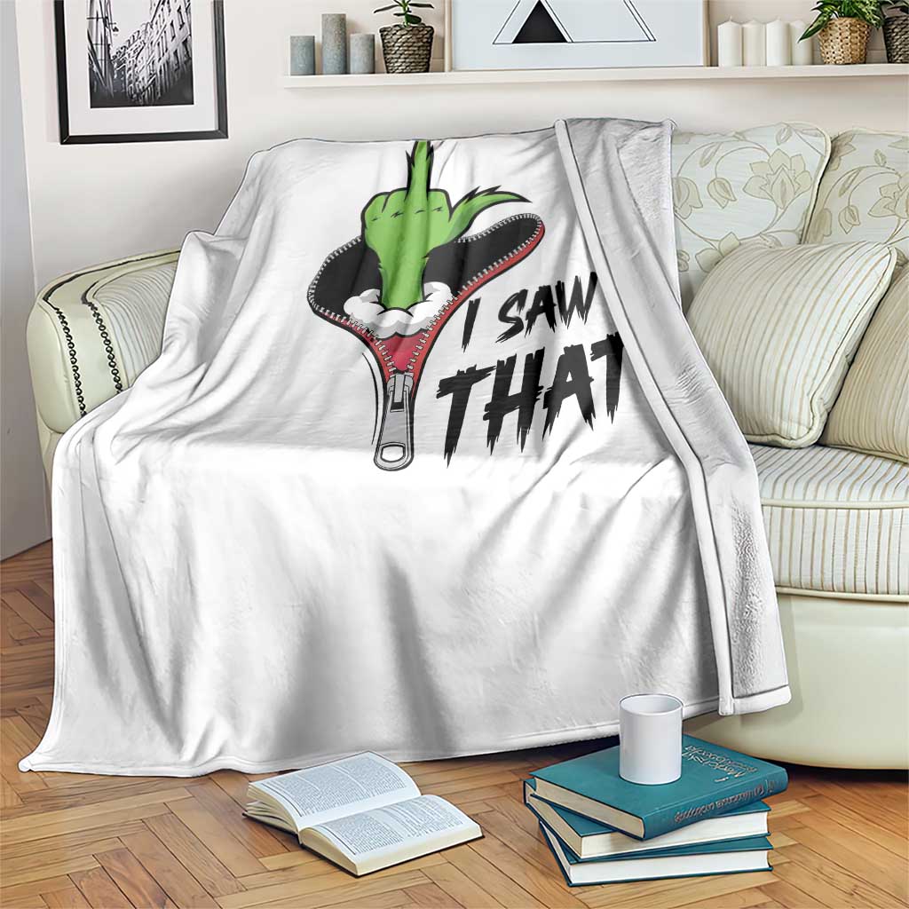 I Saw That Throw Blanket Funny Elf Hand Christmas TS14 Print Your Wear
